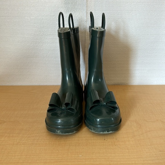 SWEET HONEY Girls Cheery Rain Boots Hunter Green Size 1 - Picture 5 of 5